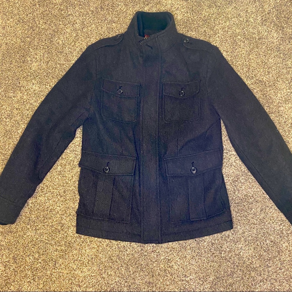 Merona Mens wool blend pea cruiser coat